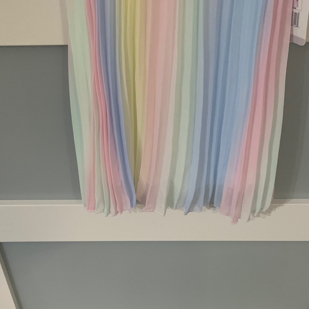 Rare Editions Pastel Striped Dress - Picture 2 of 3